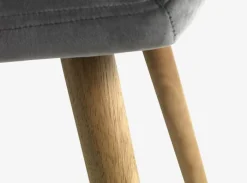 ADSLEV Spisebordsstole|Spisebordsstol velour/natur Grå