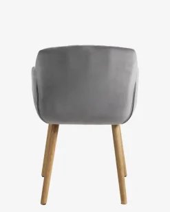ADSLEV Spisebordsstole|Spisebordsstol velour/natur Grå