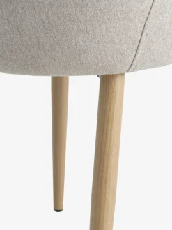 BELLINGE Spisebordsstole|Spisebordsstol sandfarvet stof/egefarve