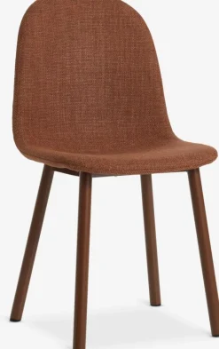 EJSTRUP Spisebordsstole|Spisebordsstol farvet stof Terrakotta