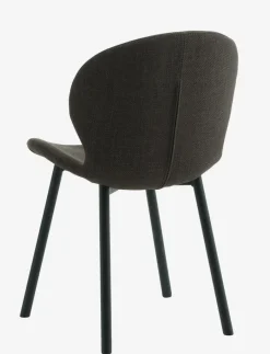 GEVNINGE Spisebordsstole|Spisebordsstol mørkebrunt stof/sort