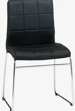 HAMMEL Spisebordsstole|Spisebordsstol kunstlæder/krom Sort