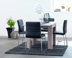 HAMMEL Spisebordsstole|Spisebordsstol kunstlæder/krom Sort