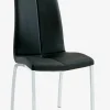 HAVNDAL Spisebordsstole|Spisebordsstol sort kunstlæder/krom