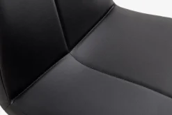 HAVNDAL Spisebordsstole|Spisebordsstol sort kunstlæder/krom