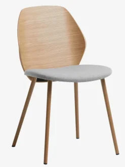 HORNE Spisebordsstole|Spisebordsstol lysegrå/eg