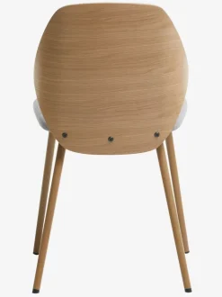 HORNE Spisebordsstole|Spisebordsstol lysegrå/eg