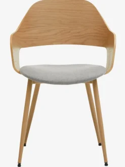 HVIDOVRE Spisebordsstole|Spisebordsstol lys eg/råt stof Lyseg