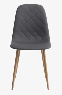 JONSTRUP Spisebordsstole|Spisebordsstol farvet stof/egefarve Asfalt