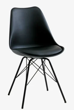 KLARUP Spisebordsstole|Spisebordsstol sort kunstlæder/sort