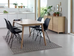 KLARUP Spisebordsstole|Spisebordsstol sort kunstlæder/sort