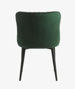 PEBRINGE Spisebordsstole|Spisebordsstol velour /sort Grøn
