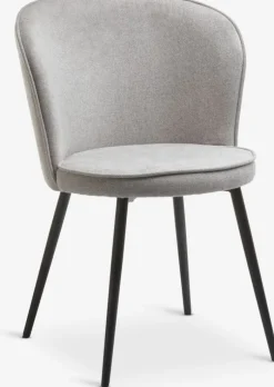 RISSKOV Spisebordsstole|Spisebordsstol t stof/sort Lysegrå
