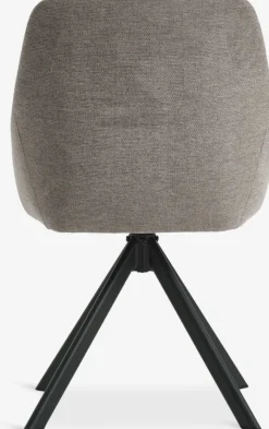 ROSTRUP Spisebordsstole|Spisebordsstol drejebase sandfarvet stof/sort