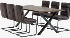 ULSTRUP Spisebordsstole|Spisebordsstol antracitgråt stof/sort