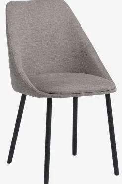 VELLEV Spisebordsstole|Spisebordsstol sandfarvet stof/sort