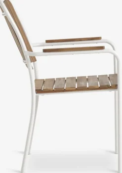 BASTRUP Klapstole|Positionsstole|Stabelstol hårdttræ/hvid Natur,Hvid