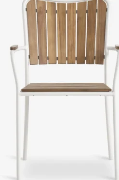 BASTRUP Klapstole|Positionsstole|Stabelstol hårdttræ/hvid Natur,Hvid