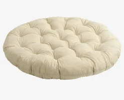 JORDRUP Lænestole|Stolehynde Ø110 råhvidt stof