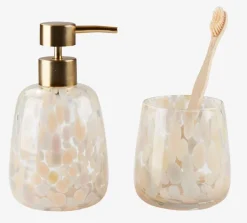 EDSBRO Badeværelsesopbevaring|Personlig Velvære|Tandbørsteholder håndlavet glas