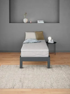 GOLD T65 Andre Størrelser|180 X 200 Cm|Topmadras 90x200 grå WELLPUR Lysegrå