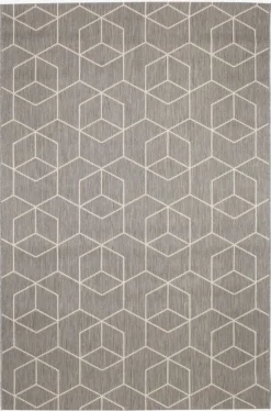 BALSATRE Gulvt忙pper|Inde-/udetæpper|Tæppe 160x230 grå/hvid