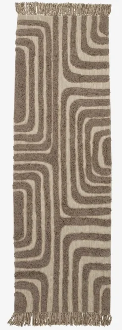 BERGASTER Gulvt忙pper|Tæppe 65x200 brun/beige