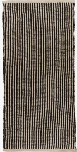 HOSTA Gulvt忙pper|Tæppe 65x140 sort/beige