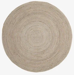 SANDELTRE Gulvt忙pper|Tæppe Ø120 natur/grå