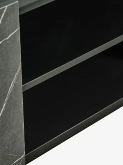 KRONDAL Tv-borde|TV-bord 2 låger sort marmorfarve