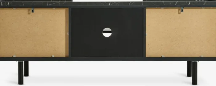 KRONDAL Tv-borde|TV-bord 2 låger sort marmorfarve