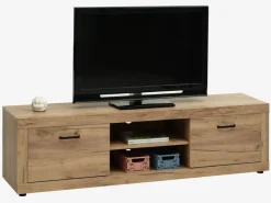 LINTRUP Tv-borde|TV-bord 2 låger lys egefarve