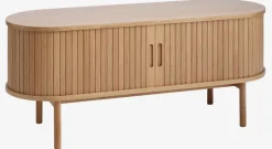 LYNGVIG Tv-borde|TV-bord 120cm 2 jalousilåger natur Eg