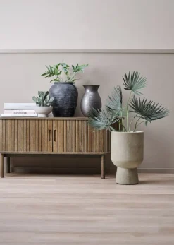 LYNGVIG Tv-borde|TV-bord 120cm 2 jalousilåger mørk eg Mørkeg