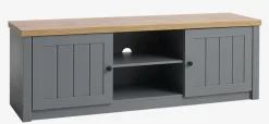 MARKSKEL Tv-borde|TV-bord 2 låger grå/egefarve Grå+Eg