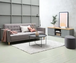 MARKSKEL Tv-borde|TV-bord 2 låger grå/egefarve Grå+Eg