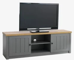 MARKSKEL Tv-borde|TV-bord 2 låger grå/egefarve Grå+Eg