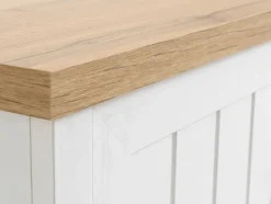 MARKSKEL Tv-borde|TV-bord 2 låger hvid/egefarve Hvid+Eg