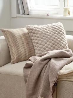 BRUNIA Plaider|Uldplaid 130x170 beige