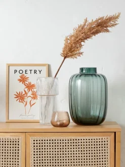 RUNE Vaser|Vase Ø12xH25cm klar