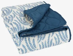 SOMMEREIK Plaider|Vattæppe 130x170 blå/hvid