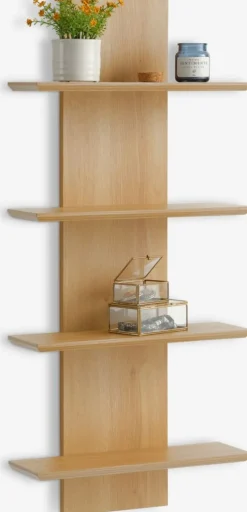 BORUM Hylder|Hylder|Væghylde 4 hylder egefarve