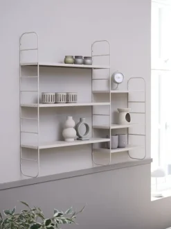 VANDRUP Hylder|Hylder|Væghylde 6 justerbare hylder beige