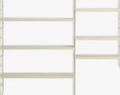 VANDRUP Hylder|Hylder|Væghylde 6 justerbare hylder beige