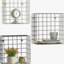 STENUM Hylder|Hylder|Væghylder beige/brun/mørkebrun 3 stk/pk