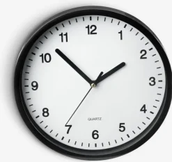 ELVART Ure|Vægur Ø23cm sort/hvid