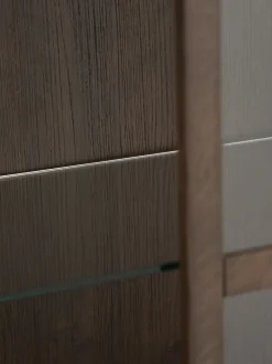 VESTERBY Skænke Og Vitrineskabe|Skænke Og Vitrineskabe|Vitrine høj 2 låger mørk eg Mørkeg