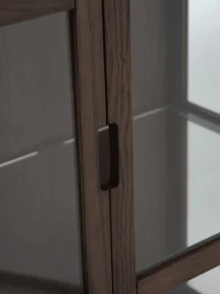 VESTERBY Skænke Og Vitrineskabe|Skænke Og Vitrineskabe|Vitrine lav 2 låger mørk eg Mørkeg