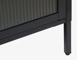 HOPTRUP Skænke Og Vitrineskabe|Skænke Og Vitrineskabe|Vitrineskab 1 låge stål Sort