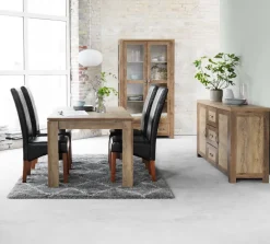 JUNGEN Skænke Og Vitrineskabe|Skænke Og Vitrineskabe|Vitrineskab 2 låger 1 skuffe vild eg farve